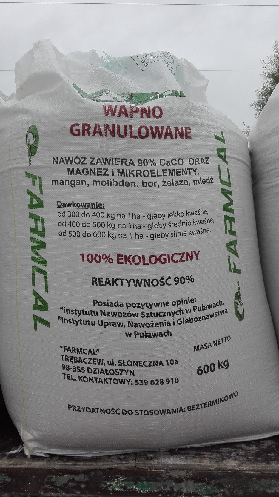 Wapno granulowane nawozowe